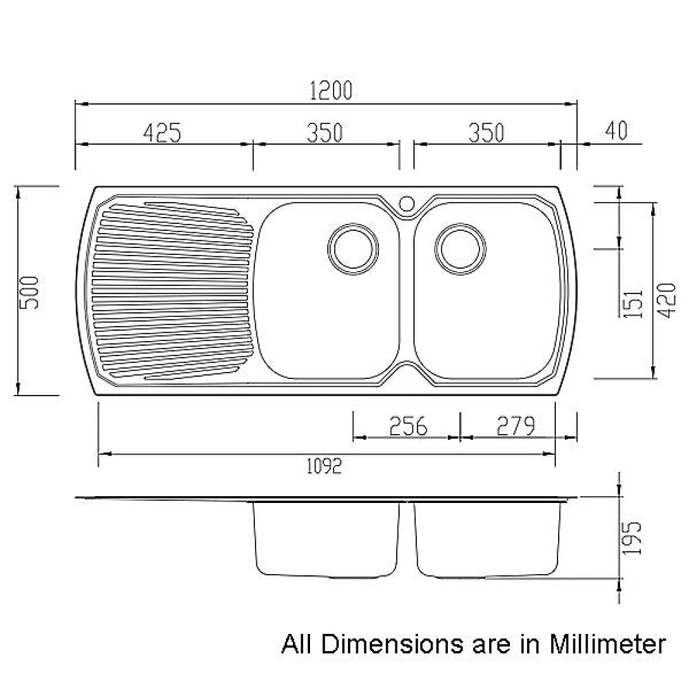 Oliveri Mo772 Monet Double Bowl Right Hand Topmount Sink Top Mounted Kitchen Sinks