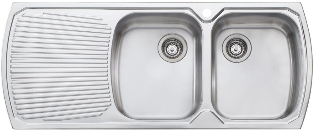 Oliveri Mo772 Monet Double Bowl Right Hand Topmount Sink Top Mounted Kitchen Sinks