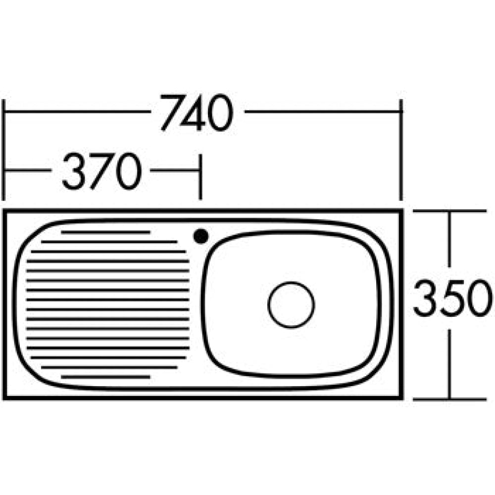 Oliveri Mr502 Martini Single Bowl Left Hand Drainer Sink Top Mounted Kitchen Sinks