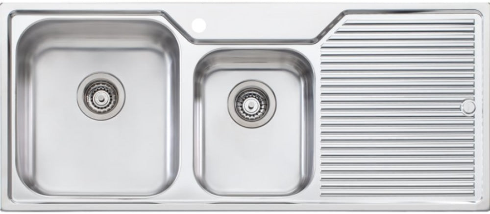 Oliveri Np611 Nu-Petite 1 And 3/4 Bowl Right Hand Drainer Topmount Sink Top Mounted Kitchen Sinks