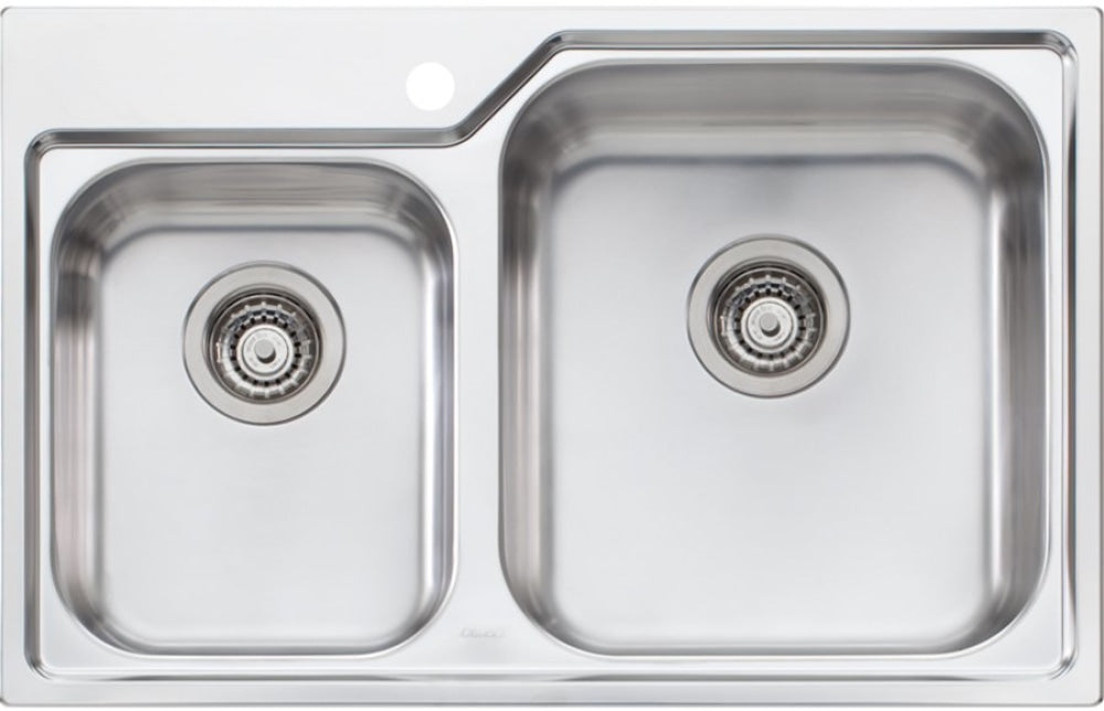 Oliveri Np616 Nu-Petite 1 And 3/4 Topmount Bowl Sink Top Mounted Kitchen Sinks