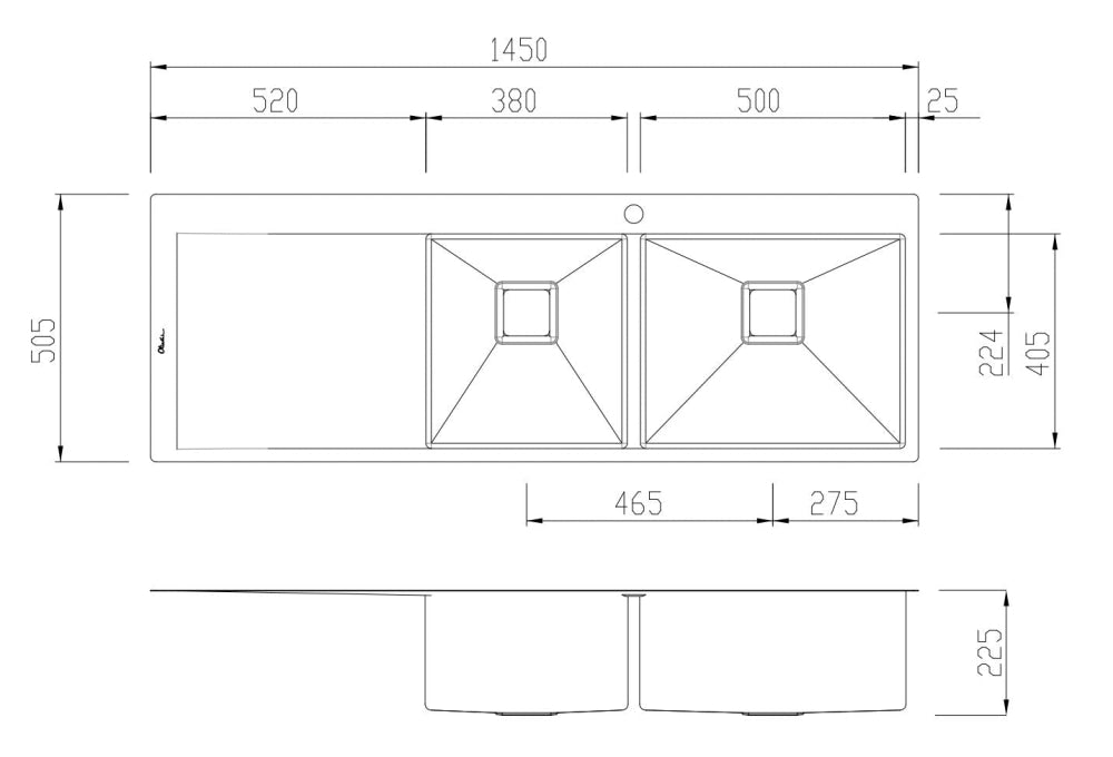 Oliveri Pr1112 Professional Series 1 And 3/4 Bowl Left Hand Drainer Topmount Sink Top Mounted