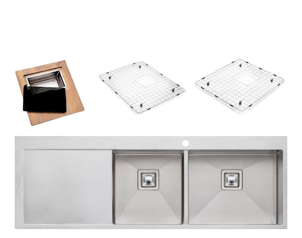 Oliveri Pr1112 Professional Series 1 And 3/4 Bowl Left Hand Drainer Topmount Sink Top Mounted