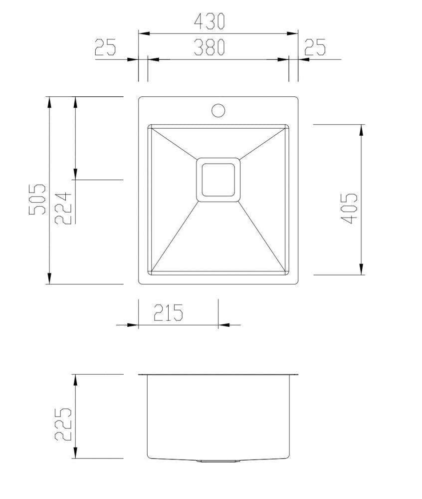 Oliveri Pr1131 Professional Series Single Bowl Topmount Sink Top Mounted Kitchen Sinks