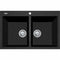Oliveri Santorini St-Bl1574 Piccolo Double Bowl Black Granite Kitchen Sink Sinks