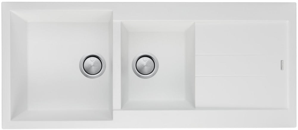 Oliveri Santorini St-Wh1510 White Granite Top Mount 1 & 3/4 Sink Kitchen Sinks