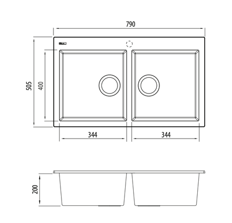 Oliveri Santorini St-Wh1574 White Granite Kitchen Sink Sinks