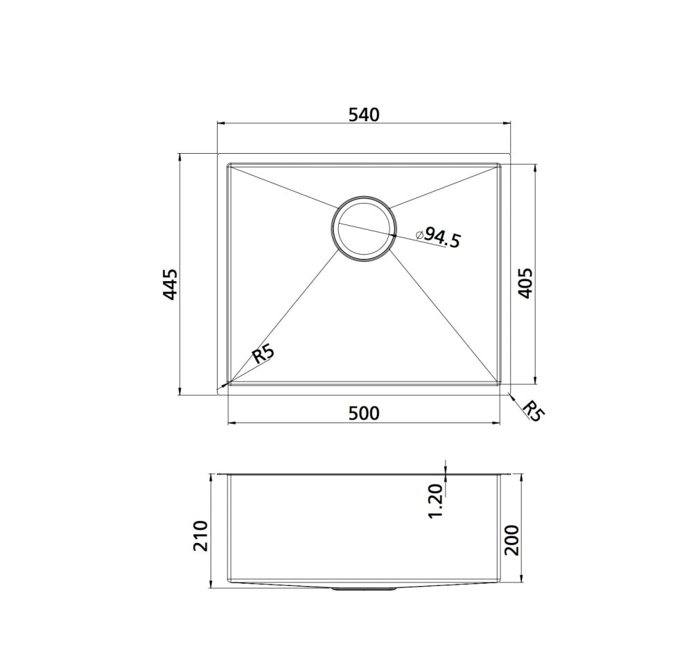 Oliveri Sb50Cu Spectra Top Or Undermount Single Bowl Copper Sink Kitchen Sinks