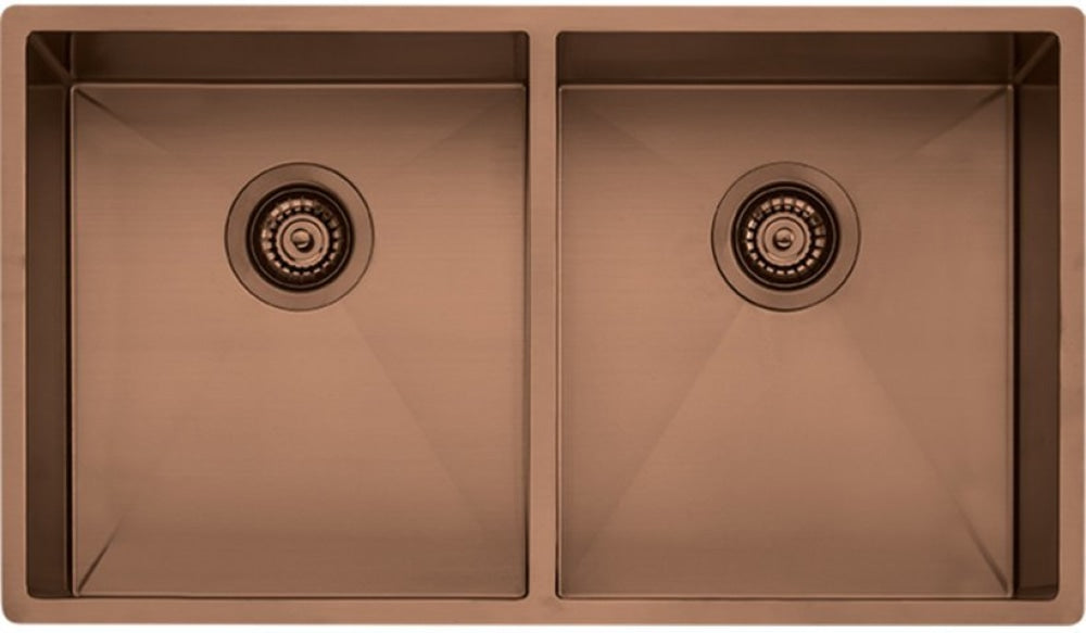 Oliveri Sb63Cu Spectra Top Or Undermount Double Bowl Copper Sink Kitchen Sinks