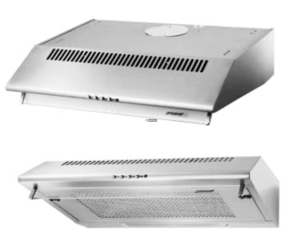 Omega K296/2 Cm.90 90Cm White Fixed Rangehood Rangehoods