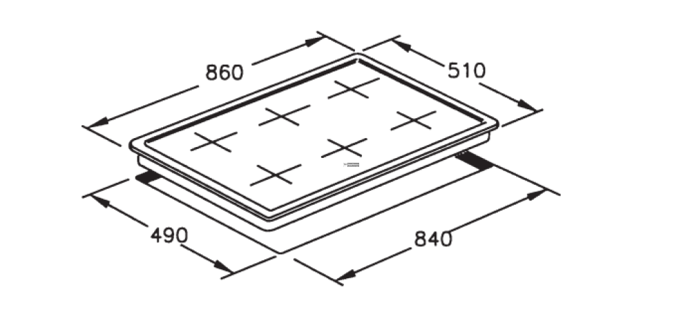 Omega Og91Xa 90Cm 5 Burner Gas Cooktop