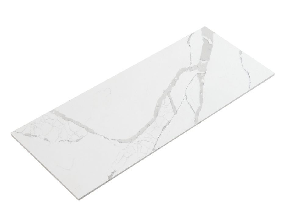 Aulic 900mm Verona Mark II White Fluted Wall Hung Vanity CAWH412-900-ST Palis Stone Top Vanity Units