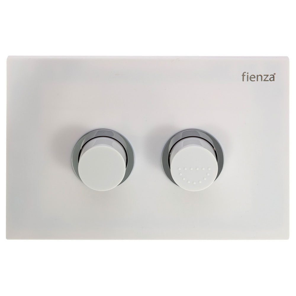 R&T JB05W Raised Care Flush Buttons Gloss White - Toilet Cisterns & Buttons
