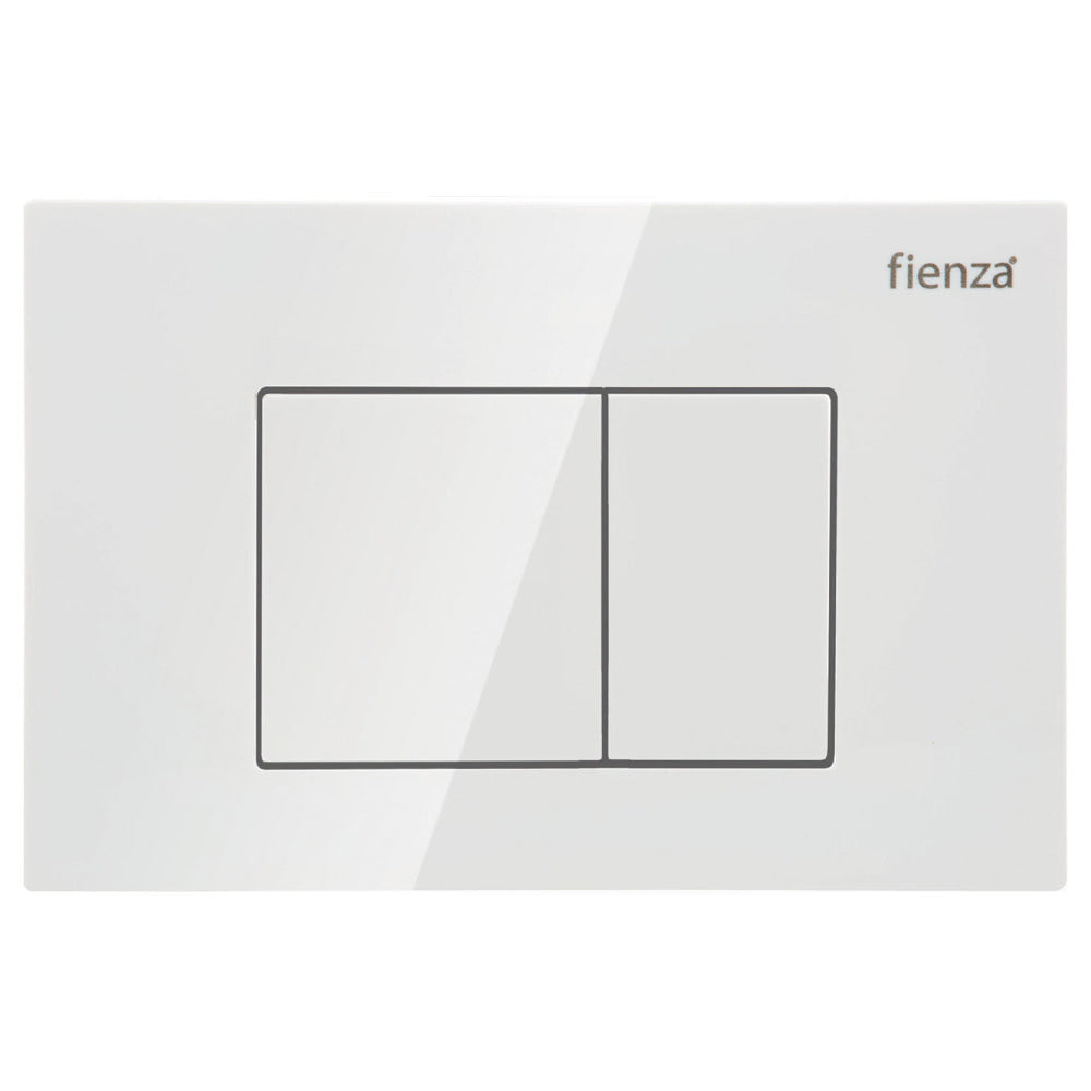 R&T JB60W Square Button Flush Plate Gloss White - Toilet Cisterns & Buttons