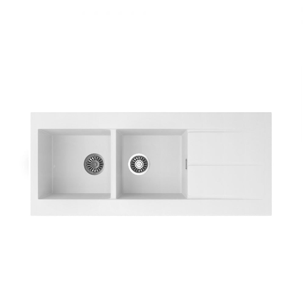 Seima 191071 Oros Sink Abovemount Left or Right Hand Drainer White 1160mm x 500mm - Sinks