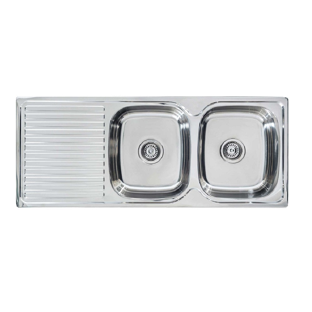 Seima 191620 Acero 1200 Double Bowl Sink Abovemount (No taphole) Stainless Steel 1200x480mm - Sinks