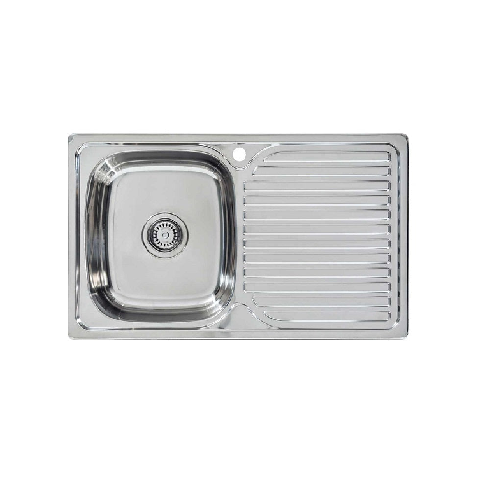 Seima 191628 Acero 800 Single Bowl Sink Abovemount (1 taphole) Right Drainer Stainless Steel 800x480mm - Sinks