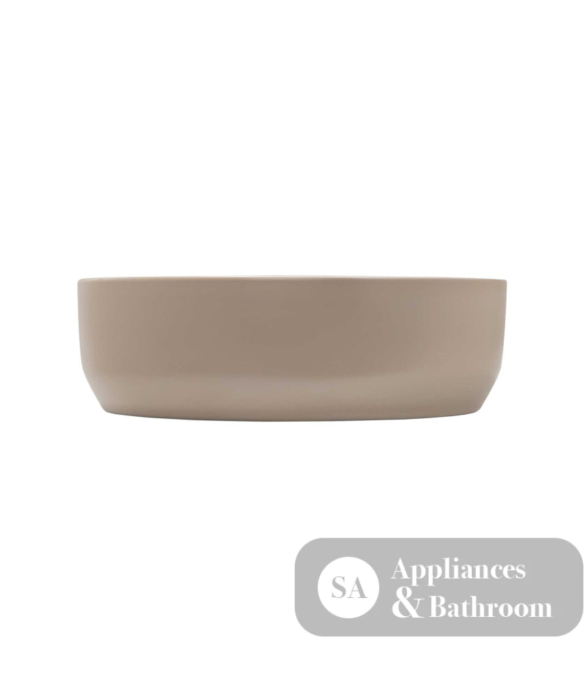 Seima 192029 Aurora 385 Above Counter Ceramic Basin Smoky Taupe Silk Matte Finish - Basins