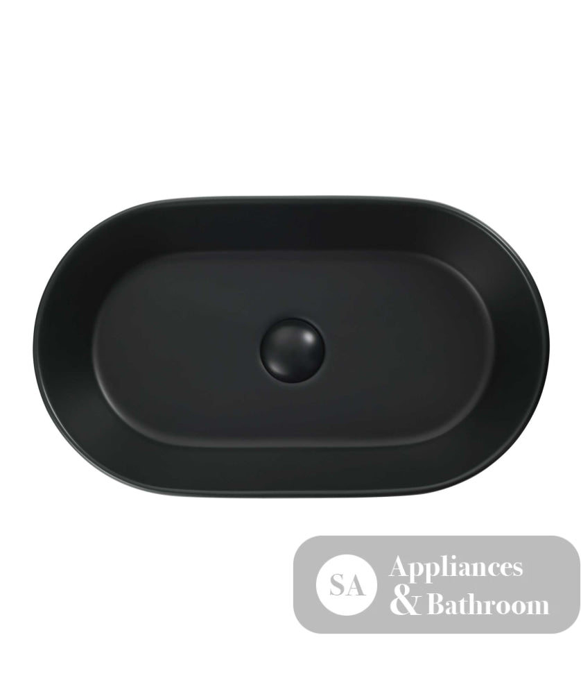 Seima 192068 Aurora 530 Above Counter Ceramic Basin Black Silk Matte - Basins