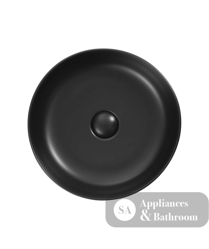 Seima 192074 Aurora 380 Above Counter Ceramic Basin Black Silk Matte - Basins