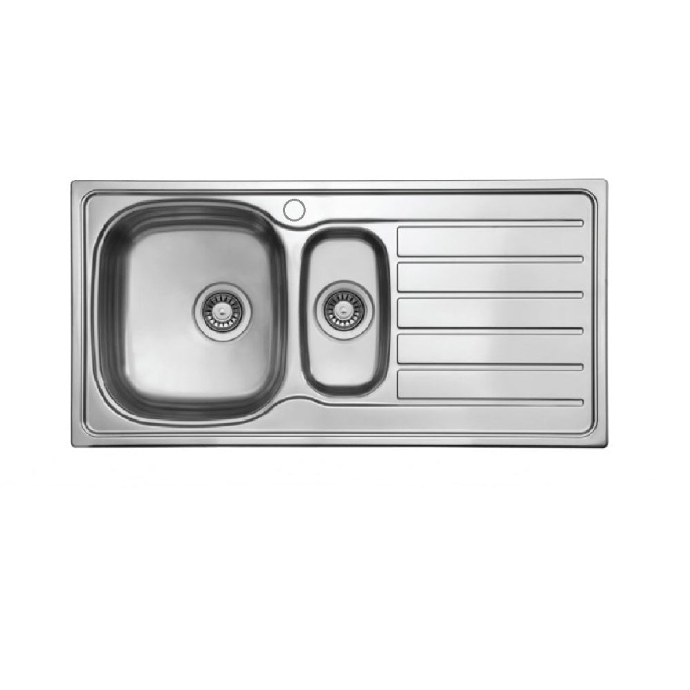 Seima 192383 Acero 1000 Abovemount Sink 1 Tap Hole Right Hand Drainer Stainless Steel - Sinks