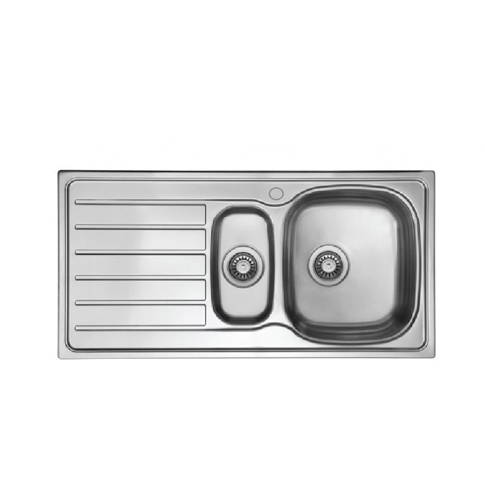 Seima 192384 Acero 1000 Abovemount Sink 1 Tap Hole Left Hand Drainer Stainless Steel - Sinks