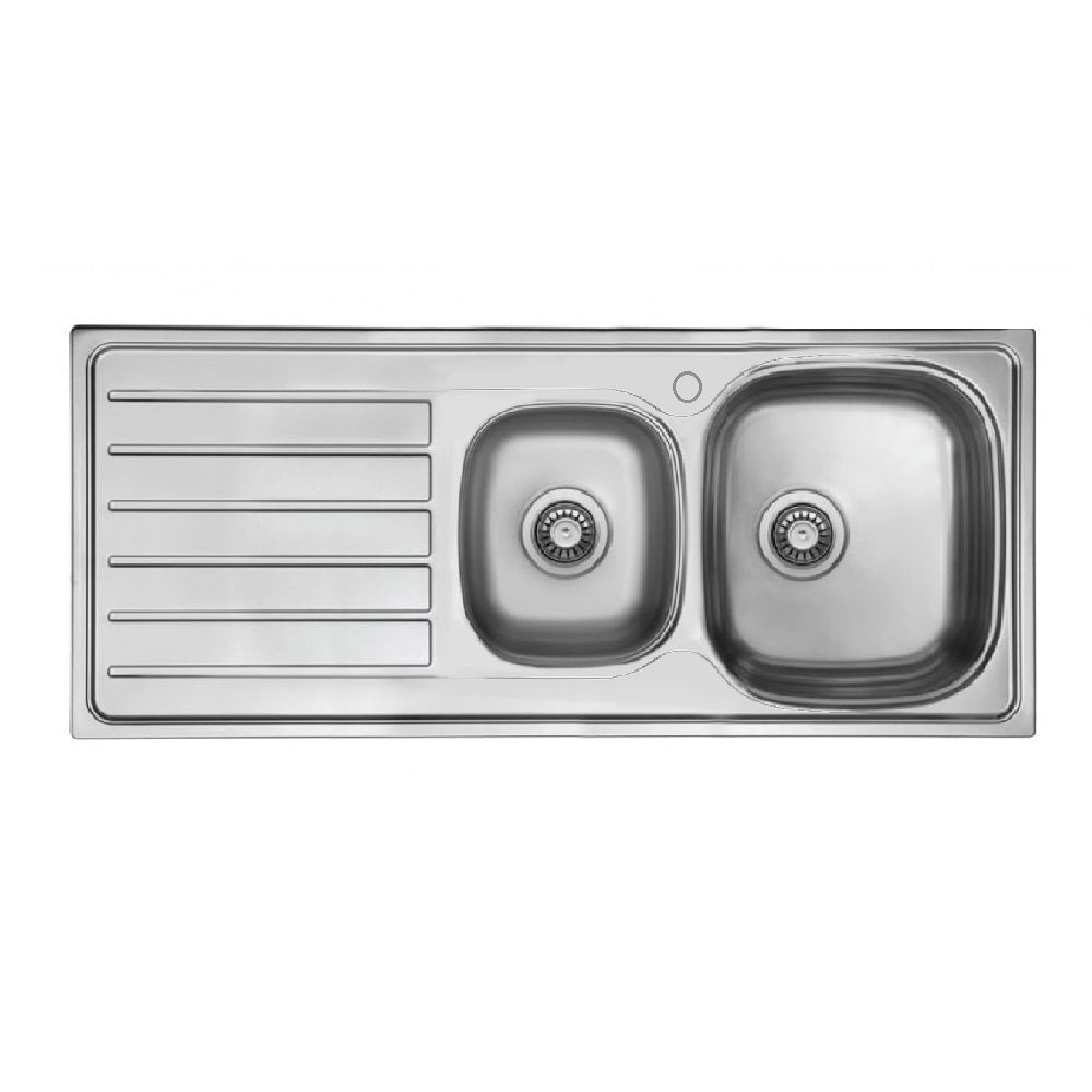 Seima 192390 Acero 1160 Sink Abovemount 1 Tap Hole Left Hand Drainer Stainless Steel - Sinks