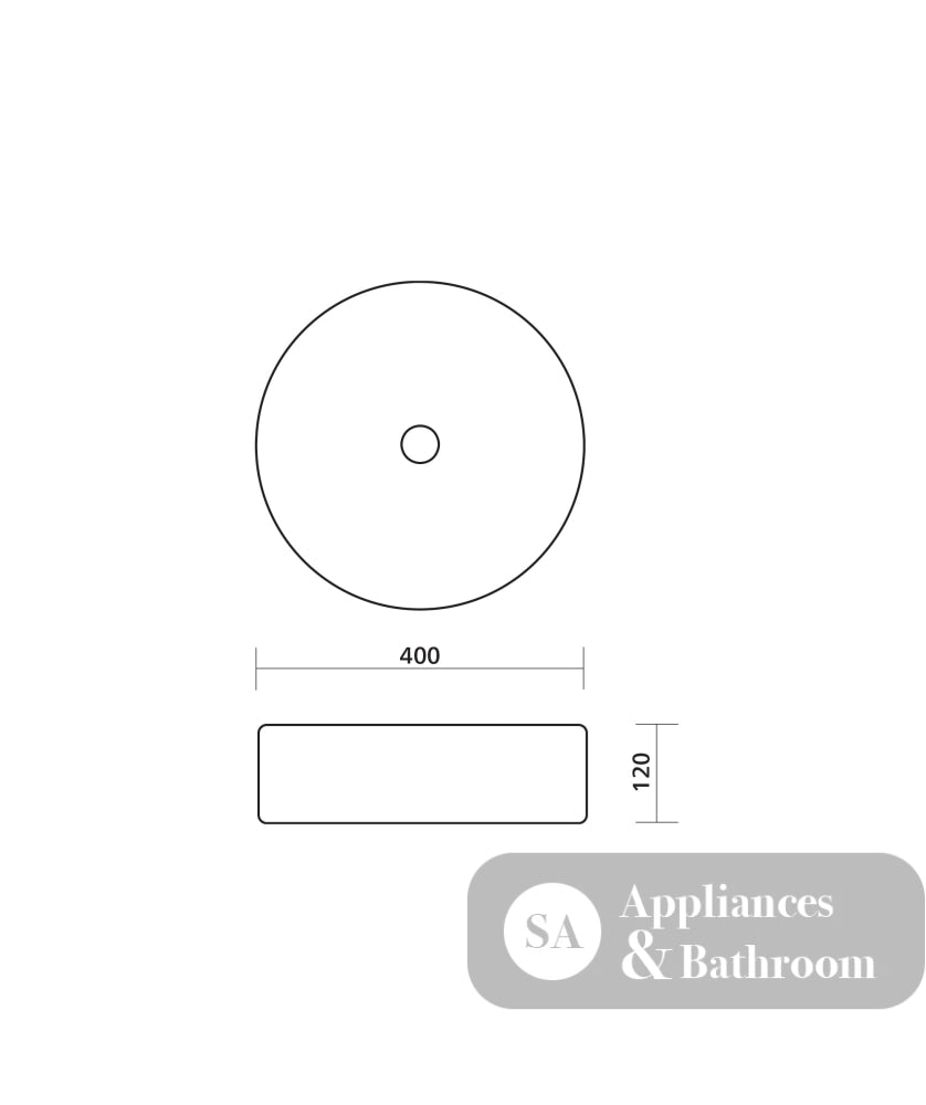 Seima 192621 Cleo 400 Fluted Round Above Counter Basin 400x400mm Matte White - Above Counter Basins