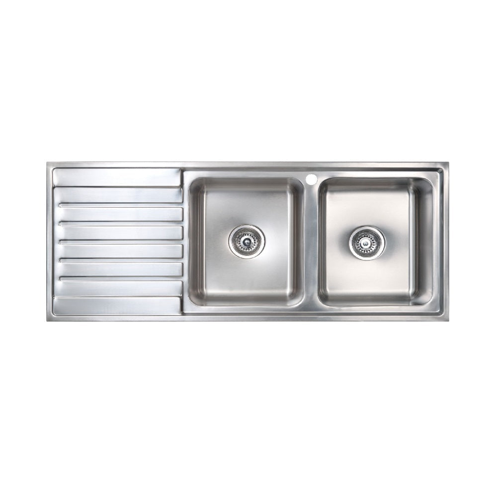 Seima Kubic 200 Double Bowl Sink with Left Hand Drainer One Taphole 191651 - Sinks