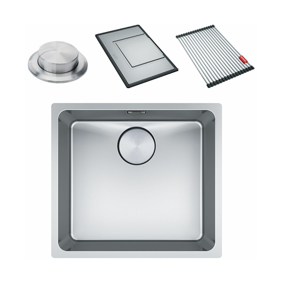 Franke Mythos Single Bowl 450mm Undermount Stainless Steel with Accessories, MYX110-45FPC