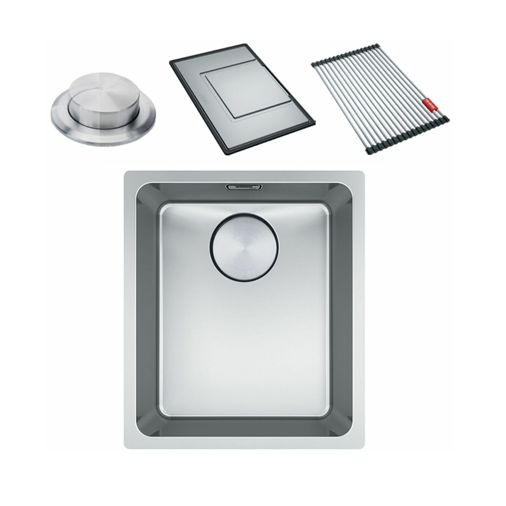 Franke Mythos Single Bowl 340mm Undermount Stainless Steel with Accessories, MYX110-34FPC