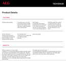 AEG T6DHE842B 8KG 6000 Series SENSIDRY Heat Pump Dryer - AEG Seconds Discount