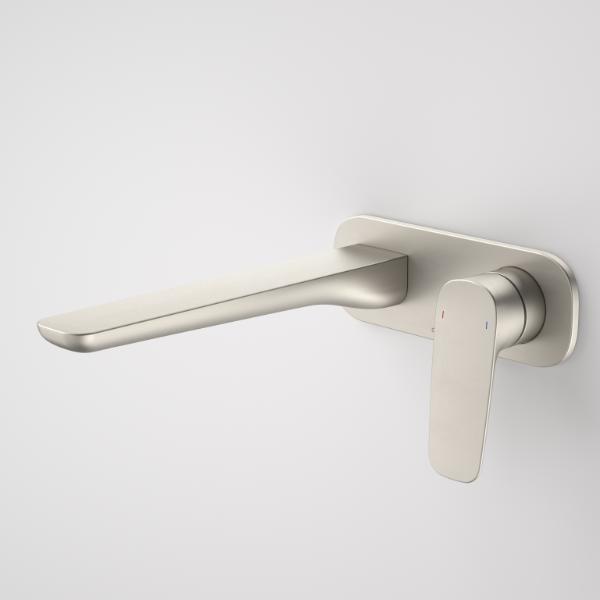 Caroma 849053BN6AF Contura II 220mm Wall Basin/Bath Mixer - Brushed Nickel