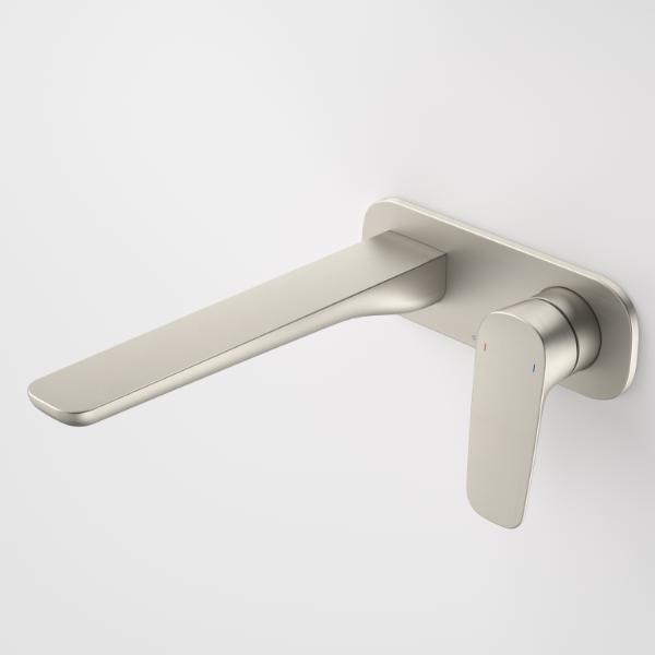 Caroma 849053BN6AF Contura II 220mm Wall Basin/Bath Mixer - Brushed Nickel