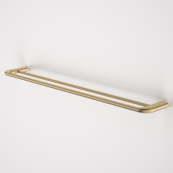 Caroma 849036BB Contura II 820mm Double Towel Rail - Brushed Brass