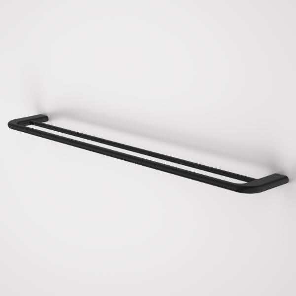 Caroma 849036B Contura II 820mm Double Towel Rail - Matte Black