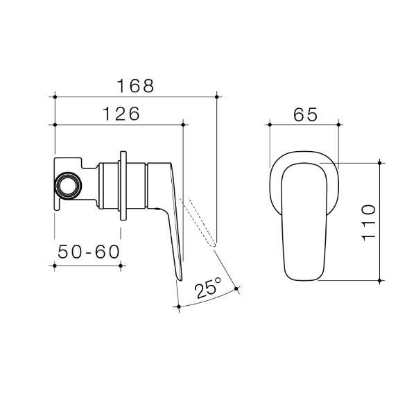 Caroma 849055BBZ Contura II Bath/Shower Mixer - Brushed Bronze