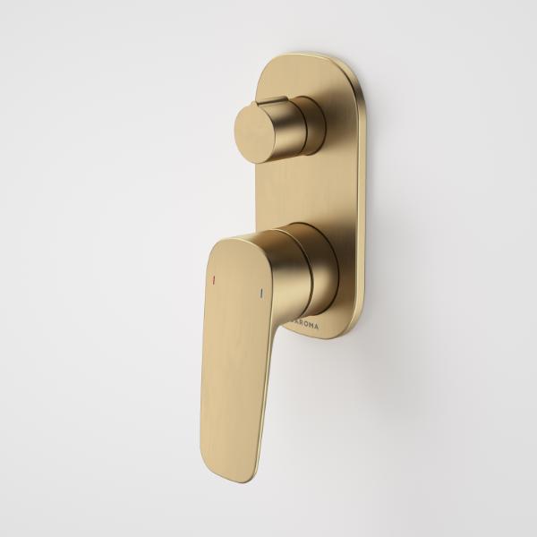 Caroma 849057BB Contura II Bath/Shower Mixer with Diverter - Brushed Brass