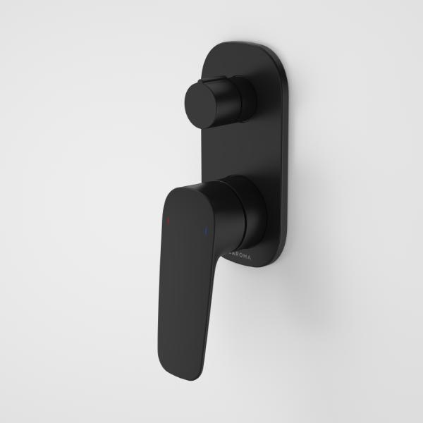 Caroma 849057B Contura II Bath/Shower Mixer with Diverter - Matte Black