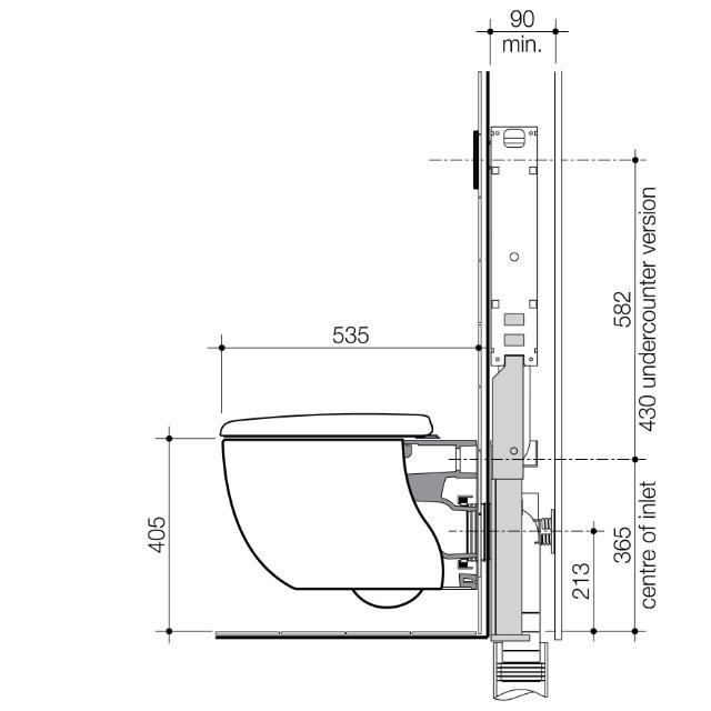 Caroma 849001MW Contura II Cleanflush Wall Hung Invisi Series II Suite GermGard - Matte White