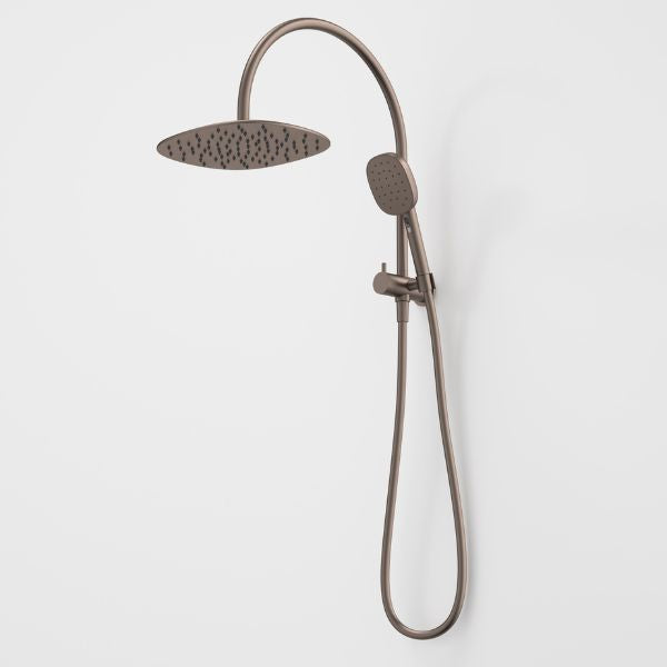 Caroma 849082BBZ4A Contura II Compact Twin Shower - Brushed Bronze