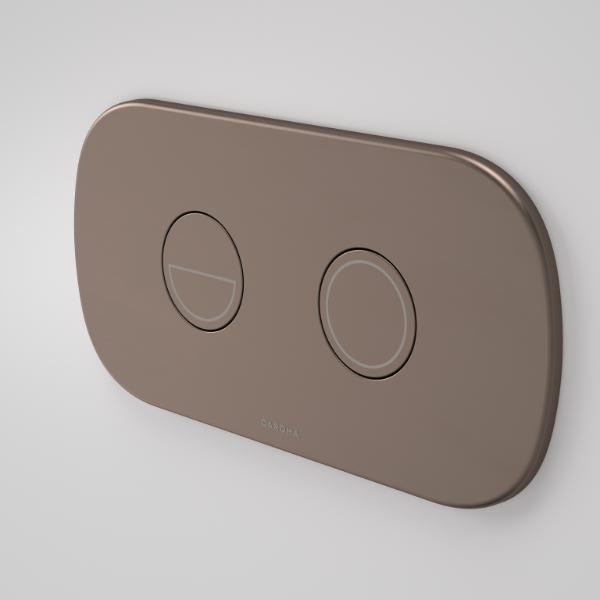 Caroma 848810BBZ Contura II Invisi Series II Round DC Dual Flush Button Panel - Brushed Bronze