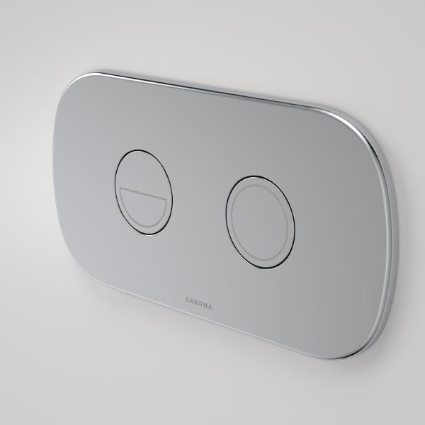 Caroma 848810C Contura II Invisi Series II Round DC Dual Flush Button Panel - Chrome