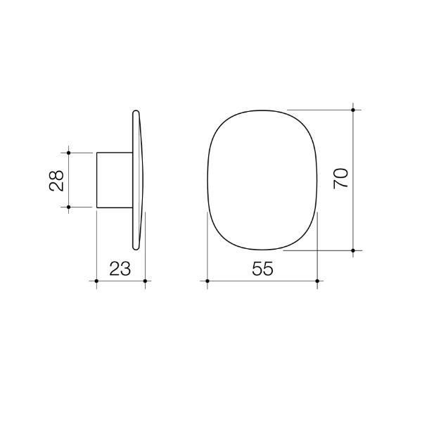 Caroma 849042C Contura II Large Robe Hook - Chrome