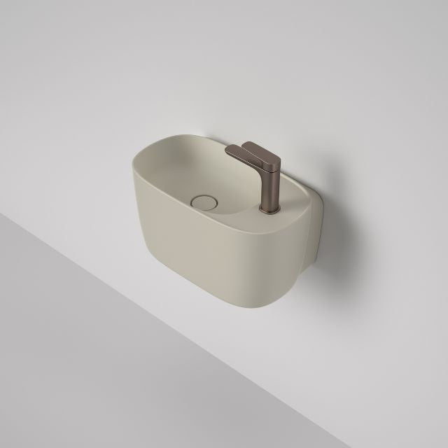 Caroma 853710CL Contura II Hand Wall Basin (1 Tap Hole) - Matte Clay