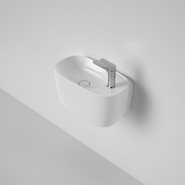 Caroma 853710W Contura II Hand Wall Basin (1 Tap Hole) - White