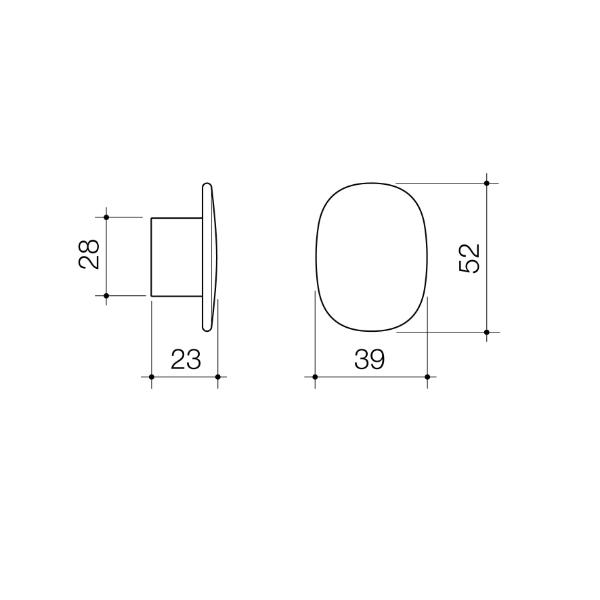 Caroma 849041B Contura II Small Robe Hook - Matte Black