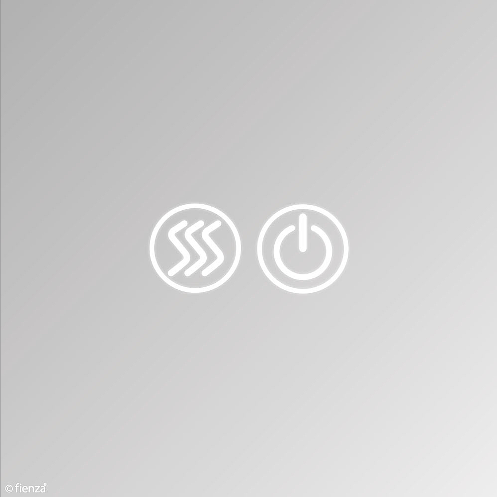 Fienza PSC1200B-LED 1200mm Mirror LED Cabinet, Satin Black