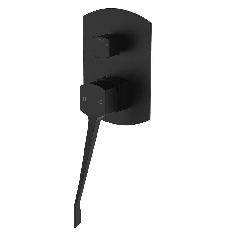 Fienza 218102BD Koko Care Matte Black Wall Basin Diverter Mixer