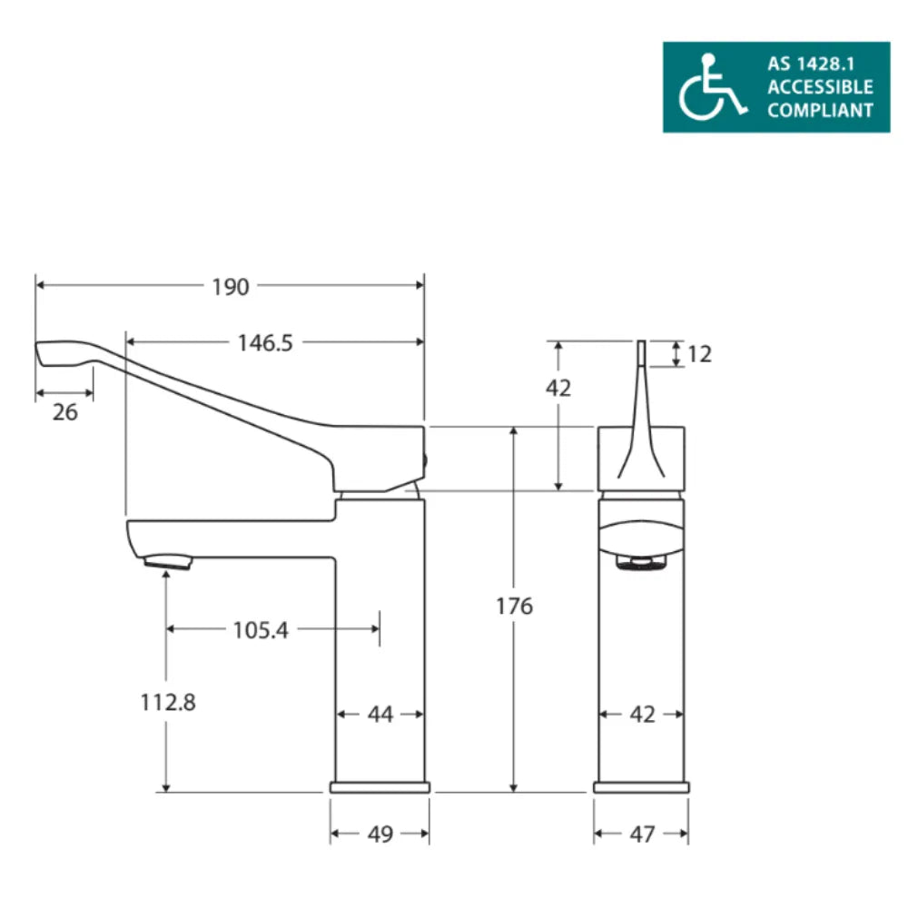 Fienza 218103D Koko Care Basin Mixer Tap Chrome